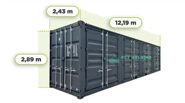 Container 40 Fuß High Cube mit 4 seitlichen Türen