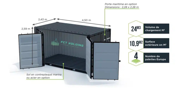 Container Storage 15 Foot Open Side