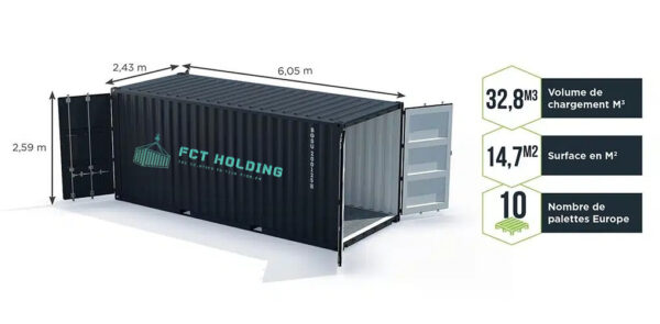 Container 20 Fuß Dry mit Doppeltür